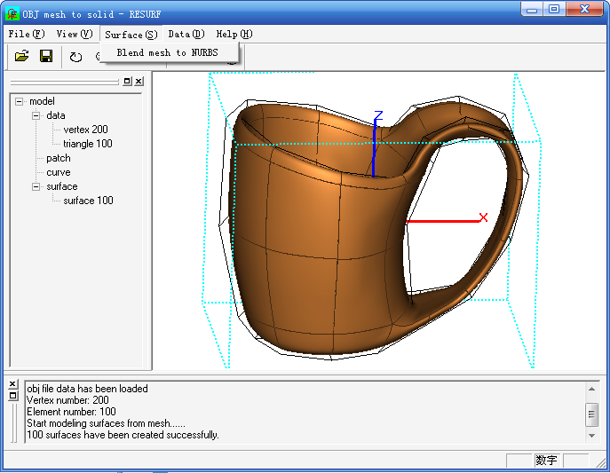 OBJ mesh to solid 1.01