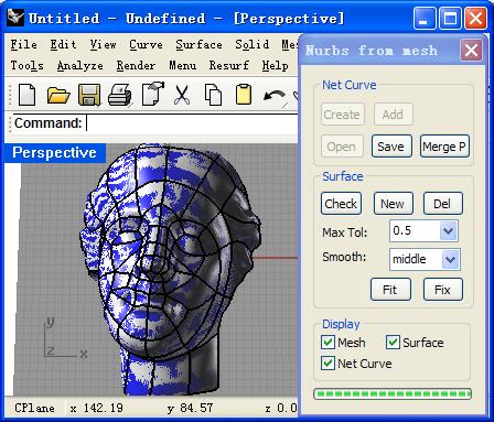 convert mesh model to nurbs surface